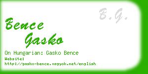 bence gasko business card